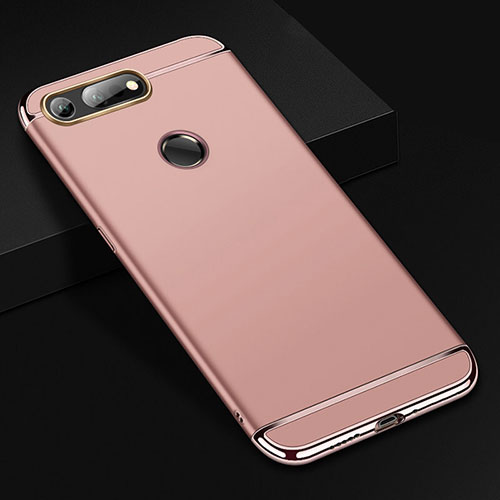 Luxury Metal Frame and Plastic Back Cover Case T01 for Huawei Honor V20 Rose Gold