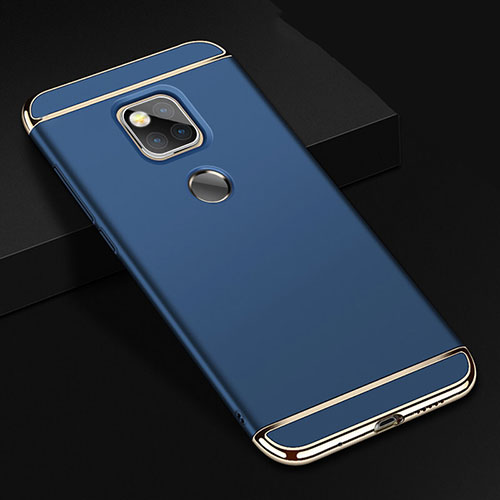 Luxury Metal Frame and Plastic Back Cover Case T01 for Huawei Mate 20 X 5G Blue