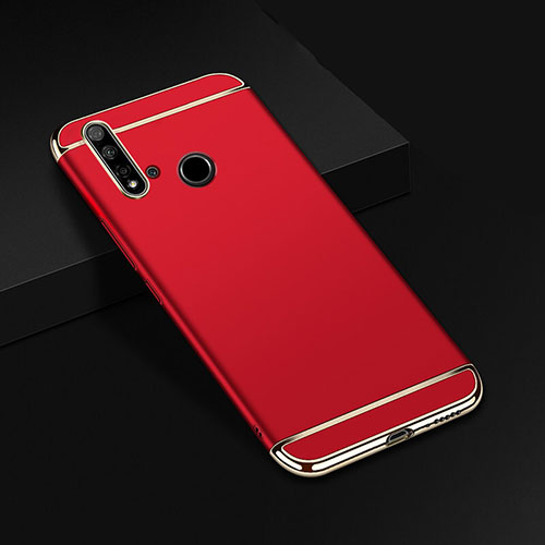 Luxury Metal Frame and Plastic Back Cover Case T01 for Huawei Nova 5i Red