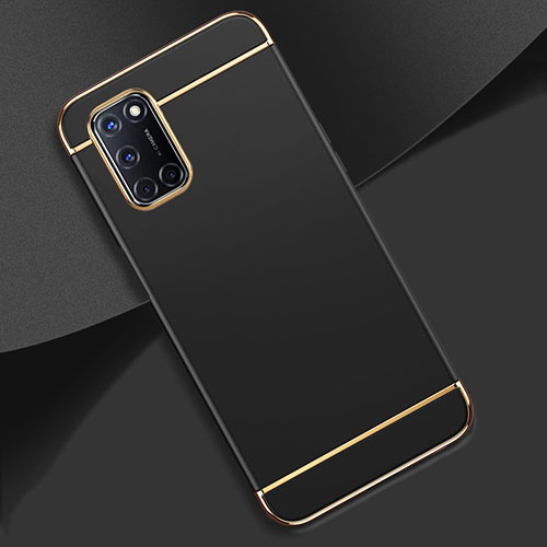 Luxury Metal Frame and Plastic Back Cover Case T01 for Oppo A72 Black