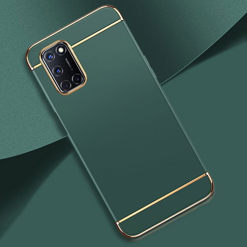 Luxury Metal Frame and Plastic Back Cover Case T01 for Oppo A72 Green