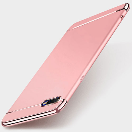 Luxury Metal Frame and Plastic Back Cover Case T01 for Oppo K1 Rose Gold