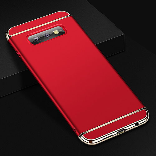 Luxury Metal Frame and Plastic Back Cover Case T01 for Samsung Galaxy S10e Red