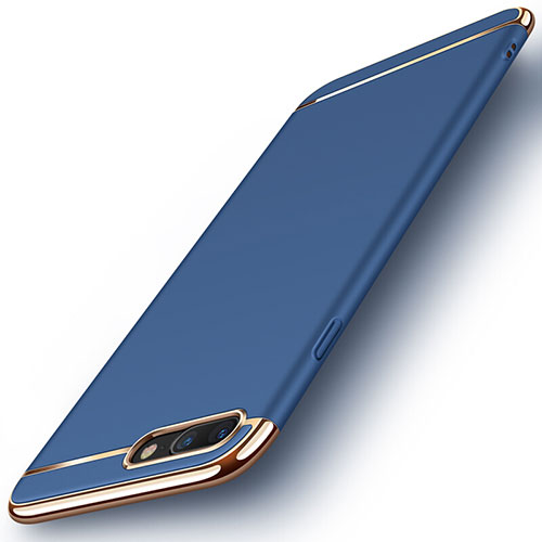 Luxury Metal Frame and Plastic Back Cover F01 for Apple iPhone 7 Plus Blue