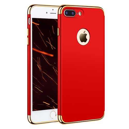 Luxury Metal Frame and Plastic Back Cover F05 for Apple iPhone 7 Plus Red