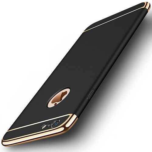 Luxury Metal Frame and Plastic Back Cover for Apple iPhone 6S Black