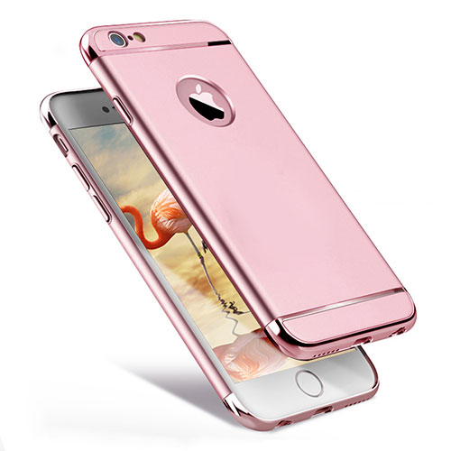 Luxury Metal Frame and Plastic Back Cover for Apple iPhone 6S Pink