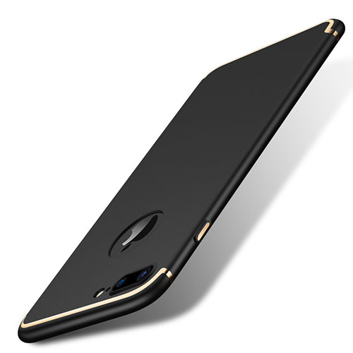 Luxury Metal Frame and Plastic Back Cover for Apple iPhone 8 Plus Black