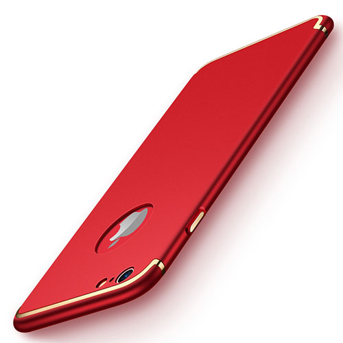 Luxury Metal Frame and Plastic Back Cover for Apple iPhone 8 Red