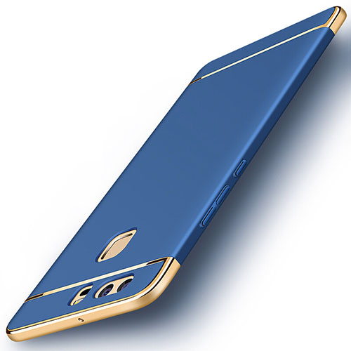 Luxury Metal Frame and Plastic Back Cover for Huawei P9 Plus Blue