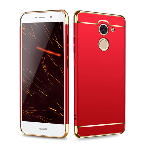 Luxury Metal Frame and Plastic Back Cover for Huawei Y7 Prime Red