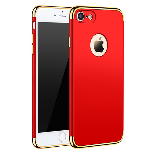 Luxury Metal Frame and Plastic Back Cover M01 for Apple iPhone 7 Red