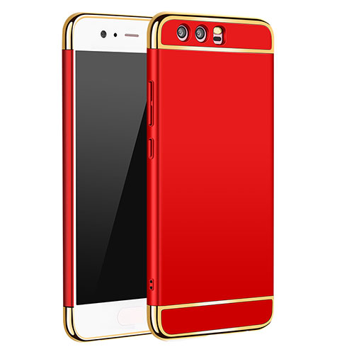 Luxury Metal Frame and Plastic Back Cover M02 for Huawei P10 Red