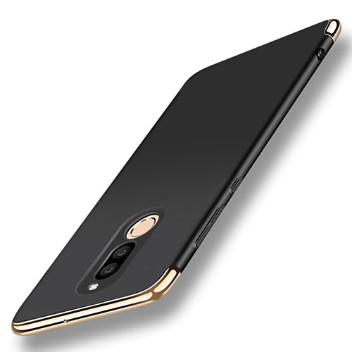 Luxury Metal Frame and Plastic Back Cover with Finger Ring Stand A01 for Huawei Nova 2i Black