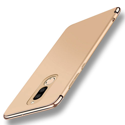 Luxury Metal Frame and Plastic Back Cover with Finger Ring Stand A01 for Huawei Nova 2i Gold