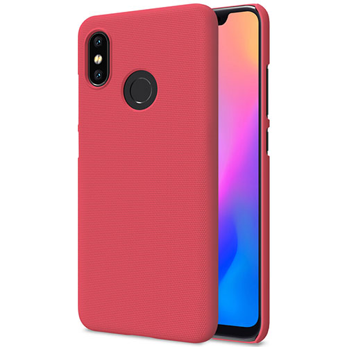 Mesh Hole Hard Rigid Case Back Cover for Xiaomi Mi 8 Red