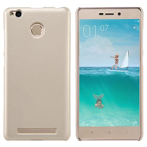 Mesh Hole Hard Rigid Case Back Cover for Xiaomi Redmi 3 Pro Gold