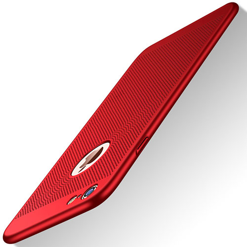 Mesh Hole Hard Rigid Case Back Cover G01 for Apple iPhone 6 Red