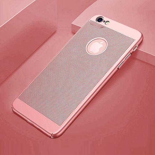 Mesh Hole Hard Rigid Snap On Case Cover for Apple iPhone 6 Rose Gold