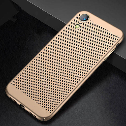 Mesh Hole Hard Rigid Snap On Case Cover for Apple iPhone XR Gold