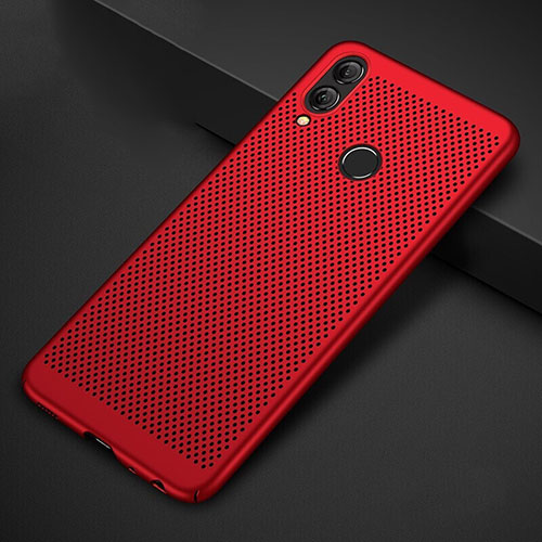 Mesh Hole Hard Rigid Snap On Case Cover for Huawei Honor V10 Lite Red