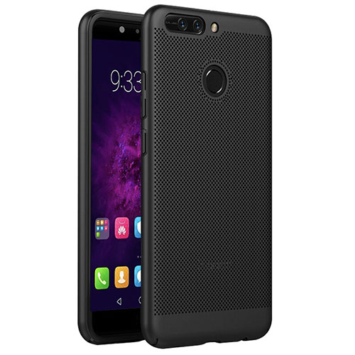 Mesh Hole Hard Rigid Snap On Case Cover for Huawei Honor V9 Black