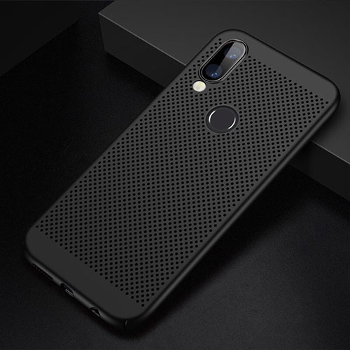 Mesh Hole Hard Rigid Snap On Case Cover for Huawei Nova 3i Black