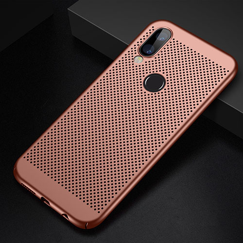 Mesh Hole Hard Rigid Snap On Case Cover for Huawei P20 Lite Rose Gold