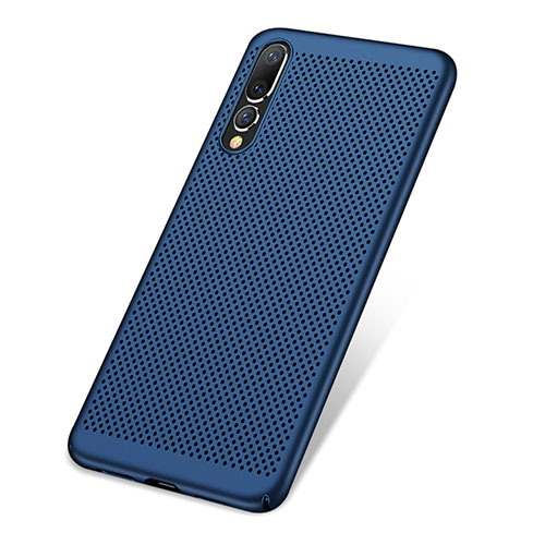 Mesh Hole Hard Rigid Snap On Case Cover for Huawei P20 Pro Blue