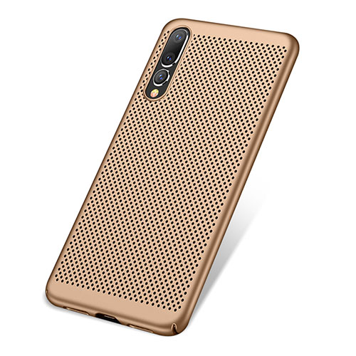 Mesh Hole Hard Rigid Snap On Case Cover for Huawei P20 Pro Gold