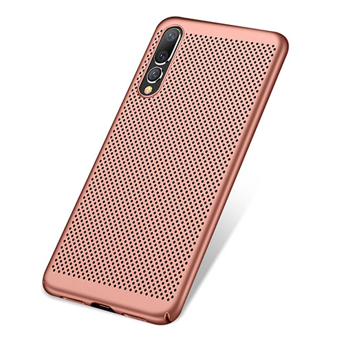 Mesh Hole Hard Rigid Snap On Case Cover for Huawei P20 Pro Rose Gold