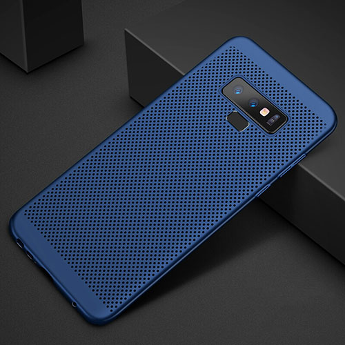 Mesh Hole Hard Rigid Snap On Case Cover for Samsung Galaxy Note 9 Blue