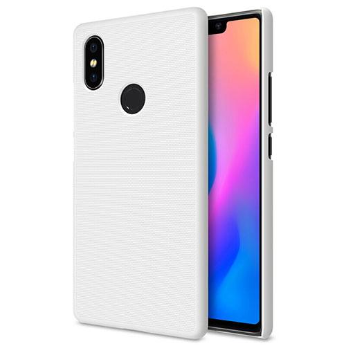 Mesh Hole Hard Rigid Snap On Case Cover for Xiaomi Mi 8 SE White