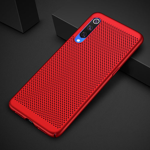 Mesh Hole Hard Rigid Snap On Case Cover for Xiaomi Mi 9 Pro 5G Red