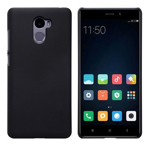 Mesh Hole Hard Rigid Snap On Case Cover for Xiaomi Redmi 4 Standard Edition Black