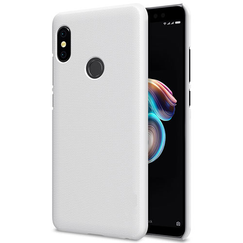 Mesh Hole Hard Rigid Snap On Case Cover for Xiaomi Redmi Note 5 AI Dual Camera White