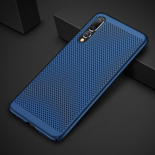 Mesh Hole Hard Rigid Snap On Case Cover M01 for Huawei P20 Pro Blue