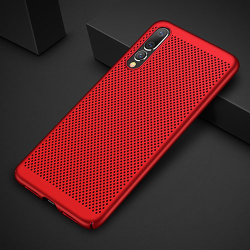 Mesh Hole Hard Rigid Snap On Case Cover M01 for Huawei P20 Pro Red