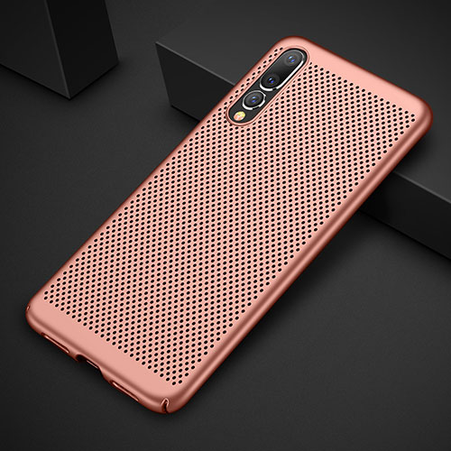 Mesh Hole Hard Rigid Snap On Case Cover M01 for Huawei P20 Pro Rose Gold