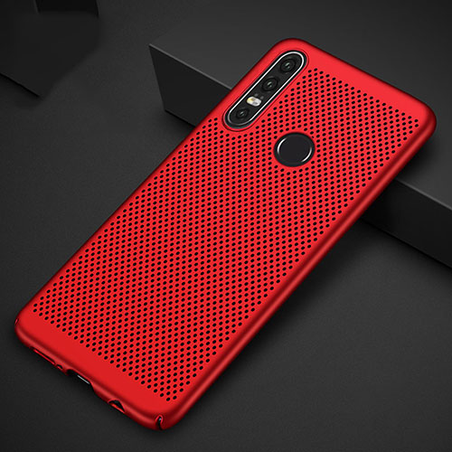 Mesh Hole Hard Rigid Snap On Case Cover P01 for Huawei Nova 4e Red