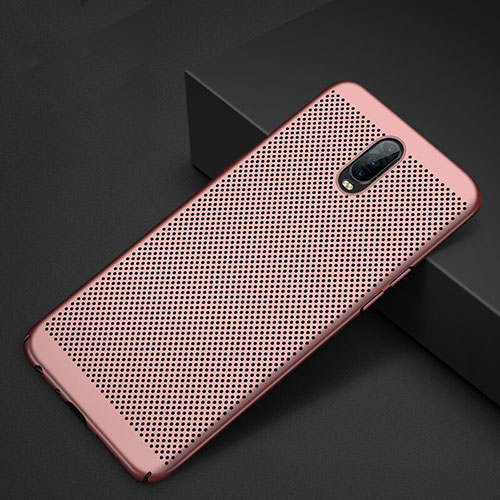 Mesh Hole Hard Rigid Snap On Case Cover W01 for Oppo R17 Pro Rose Gold