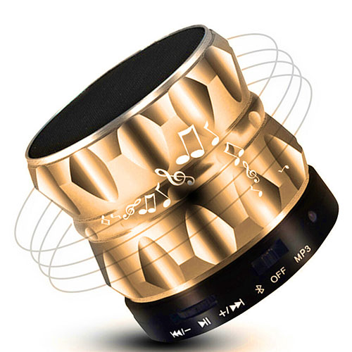 Mini Wireless Bluetooth Speaker Portable Stereo Super Bass Loudspeaker S13 Gold