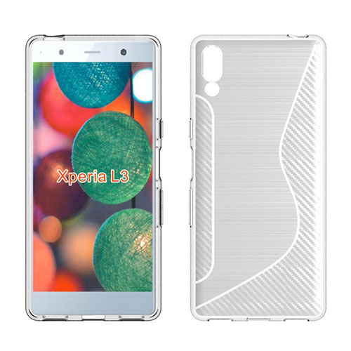 S-Line Transparent Gel Soft Case Cover for Sony Xperia L3 White