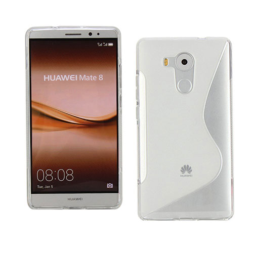 S-Line Transparent Gel Soft Case for Huawei Mate 8 White