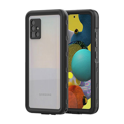 Silicone and Plastic Waterproof Cover Case 360 Degrees Underwater Shell for Samsung Galaxy M40S Black