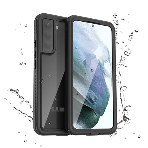 Silicone and Plastic Waterproof Cover Case 360 Degrees Underwater Shell for Samsung Galaxy S23 Plus 5G Black