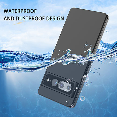 Silicone and Plastic Waterproof Cover Case 360 Degrees Underwater Shell W01 for Google Pixel 7 Pro 5G Black