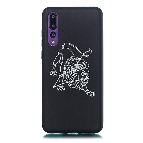 Silicone Candy Rubber Gel Constellation Soft Case Cover S02 for Huawei P20 Pro Black