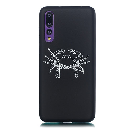 Silicone Candy Rubber Gel Constellation Soft Case Cover S03 for Huawei P20 Pro Black