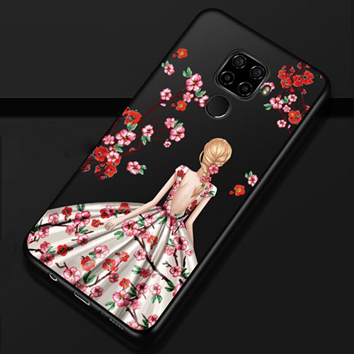 Silicone Candy Rubber Gel Dress Party Girl Soft Case Cover for Huawei Nova 5z Brown